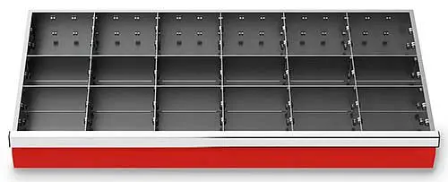Bedrunka+Hirth Schubladeneinsätze T500 R 36-16 für Blendenhöhe 100 mm 17-teilig 198-141-100