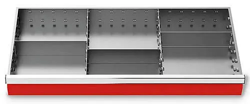 Bedrunka+Hirth Schubladeneinsätze T500 R 36-16 für Blendenhöhe 100 mm 5-teilig 198-144-100