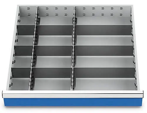 Bedrunka+Hirth Schubladeneinsätze T736 R 24-24 für Blendenhöhe 100/125 mm 2 x MF 600 mm 3 x TW 100 mm 3 x TW 200 mm 3 x...
