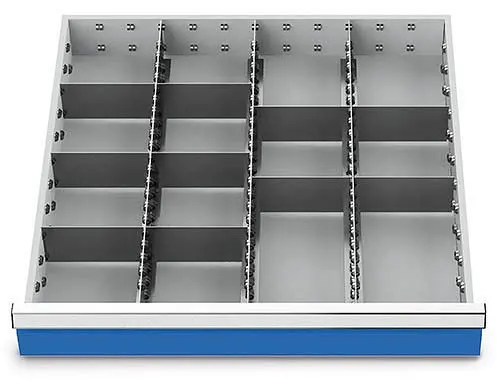 Bedrunka+Hirth Schubladeneinsätze T736 R 24-24 für Blendenhöhe 50 mm 3 x MF 600 mm 10 x TW 150 mm 138BLH50