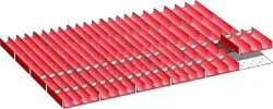 LISTA Set Mulden 54x36E (BxTxFH) 918x612x50mm 46 4-teilige 18 3-teilige 80.387.000