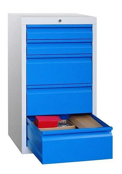 Pavoy Schubladenschrank Gleitführung 900/500/500 Zylinderschloss 1 Reihe 2x100 3x200 43444-050-003-910