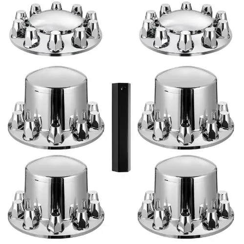 6 PCS Rear Front Axle Wheel Covers Semi Truck, ABS Rostbeständig Lug Nut Covers RL-LG003