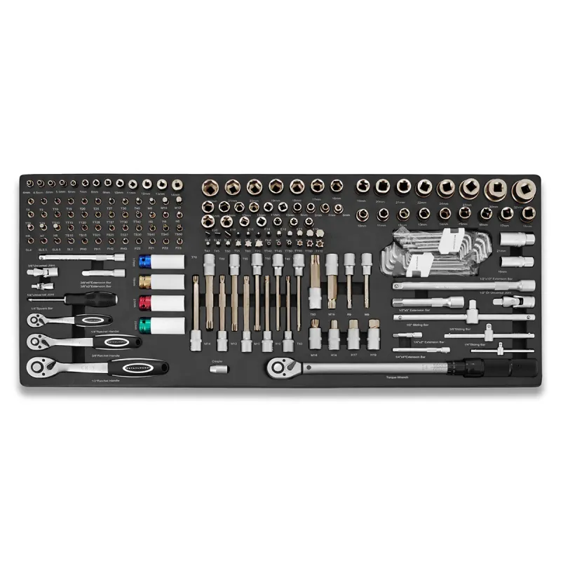 Steelworks 186-part bit and socket key set workshop car insert | High quality CRV tool | 3/8 ", 1/2" and 1/4 "Ratchet, bit...