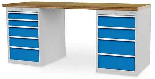 Bedrunka+Hirth Reihenwerkbank R 18-24 Schubladenanzahl: 9 Abmessungen mm (BxTxH): 1500 x 750 x 859 03.15.580.9V