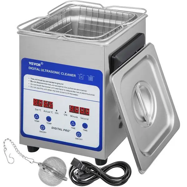 VEVOR Ultschnellallsauberigungsgerät 2 L 60 W aus Edelstahl QXJ2L316-220VKD5HV2