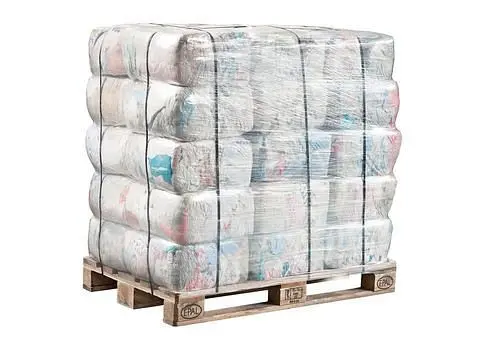 DENIOS Putzlappen Bettwäsche bunt 1 Palette 30 Presswürfel à 10 kg 285746
