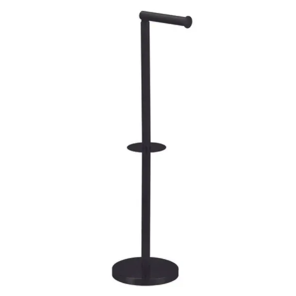 Für Geländewagen Bodenstehender Rollenhalter mit drehbarem oberem Reservesystem auf Stahlbasis - Matt Schwarz