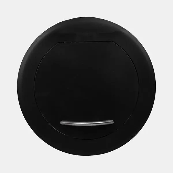 HKW Einwurftür STYLO S Schwarz Ø 250 mm Wäscheabwurfschacht 97001s