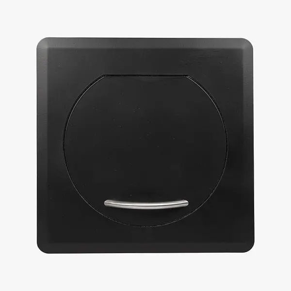 HKW Einwurftür STYLO SQUARE S Schwarz Ø 250 mm Wäscheabwurfschacht 97005s