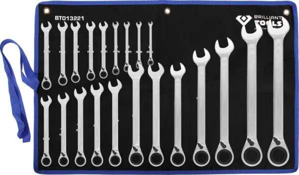 Brilliant Tools Ratschenringschlüssel-Satz 21-teilig umschantikbar 6 - 32 mm BT013221