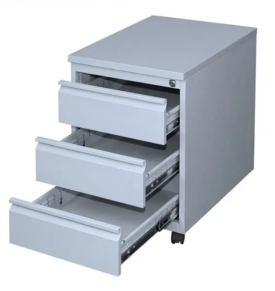 Lüllmann Rollcontainer 620 x 460 x 600 mm Lichtgrau/Lichtgrau 3 Schubladen 505300