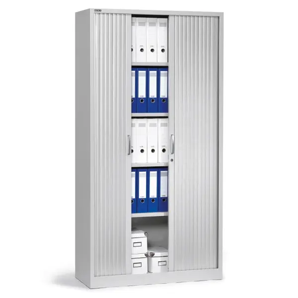 Deskin Rollladenschrank BASE L Stahl Lichtgrau RAL 7035 B 1000 x H 1950 x T 420 mm 247731