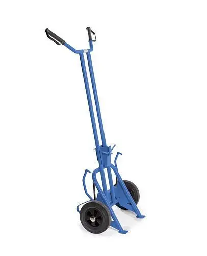 DENIOS Fasstransportheber FTH 1 aus Stahl lackiert für 50- bis 200-l-Stahlfässer 128406