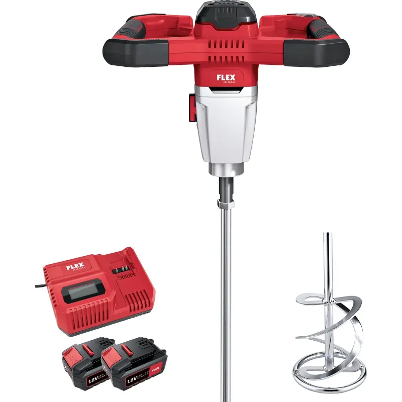 FLEX Akku 2-Gang-Rührer mit 3-Stufen Umdrehungsrateschantiker 180 V MXE 18.0-EC/5.0 Set + WR2 120 495972