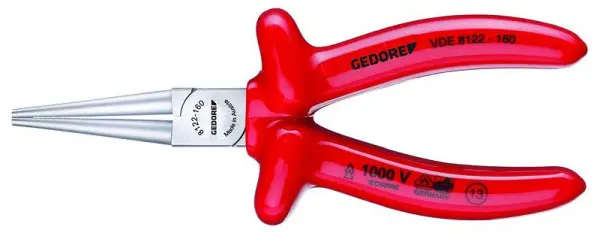 GEDORE VDE-Rundzange mit Tauchisolierung 160 mm Gesamtlänge 6717110