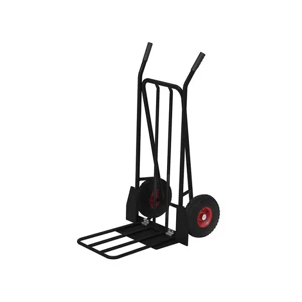 Kongamek Gepäck- &amp; Sackkarre 780 x 555 x 1110 mm Schwarz Luftbereift 260 mm KM104-S