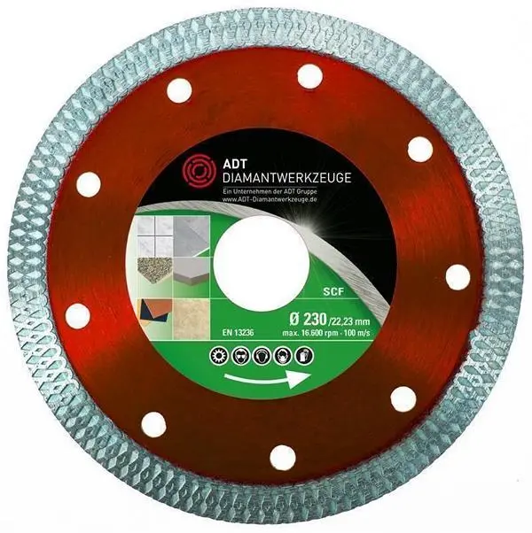 ADT Diamanttrennscheibe Supercut Fliese Ø 115 mm 200 mm Bohrung SCF0115-20