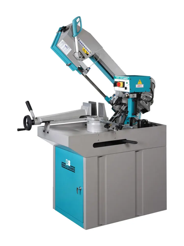 Berg &amp; Schmid Gehrungsbandsäge 400 Volt 2 Geschwindigkeiten GBS 240 AC 35+70m/min 12 kW 400 V 50 Hz 35+70 m/min. ...