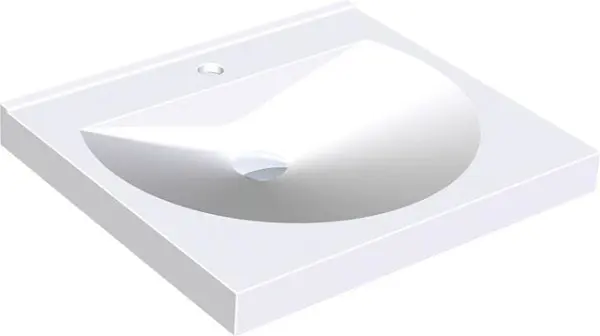 KWC Einzelwaschtisch RONDA MIRANIT 600x125x530 mm Mulde rund 2000090004