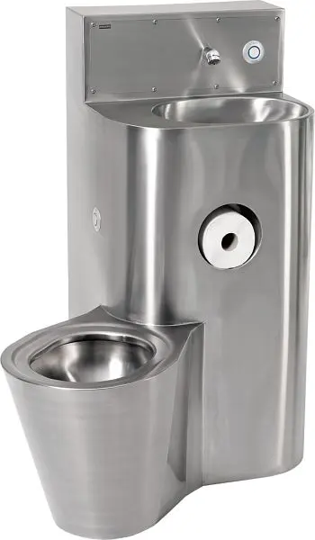 KWC Sanitärkombination Edelstahl Wandmontage SPK elektrisch WC links 2000100968