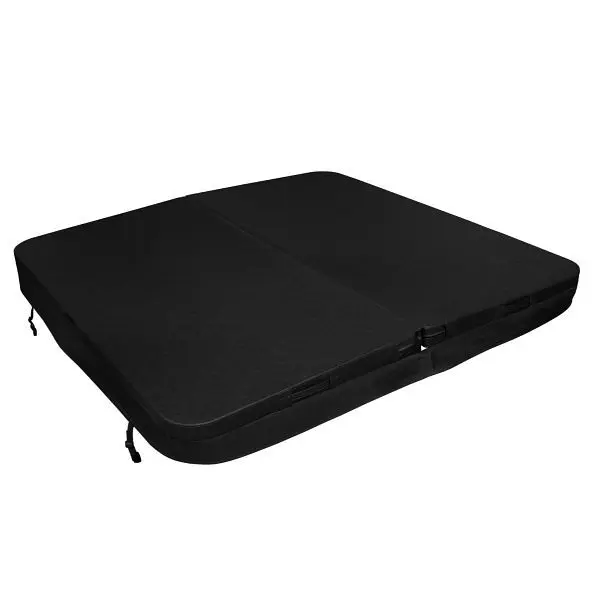 Monster Whirlpool Abdeckung Spa 210x210cm Quadratisch Schwarz Hardtop Wetterfest PVC-Leder 211693