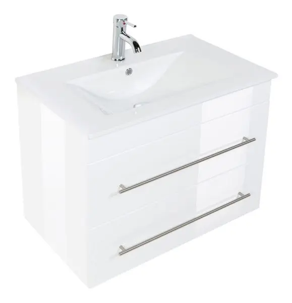 Posseik Badmöbel Artemis 750 weiß hochglanz 755 x 616 x 463 cm ARTEMIS750000101DE