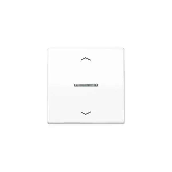 JUNG Bedienelement 1f weiß mit Abdeckung für Dimmeins Passend für Dimmeinsatz glänzend mit LED-Display und Pfeilen 142803