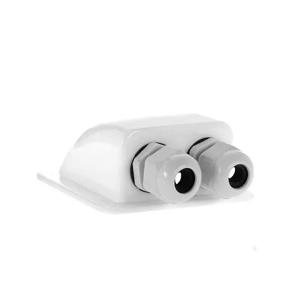 Offgridtec Dachdurchführung 2-fach weiß für Kabeldurchmesser 3-12mm 8-01-006420