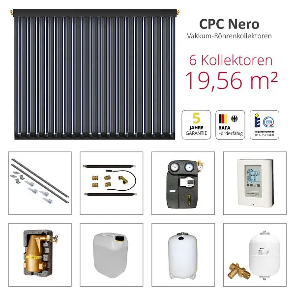 Solarbayer CPC NERO Solarpaket 6 - Biber Gesamtfläche Brutto: 1956 m² 410106101