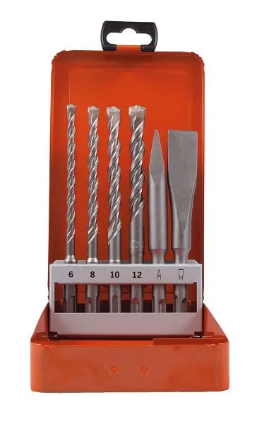 Projahn Hammerbohrer Rocket 3 SDS-Plus Meißel Set 6- teilig (Rocket 3 Durchmesser 6 8 10 12 mm Sp 83841