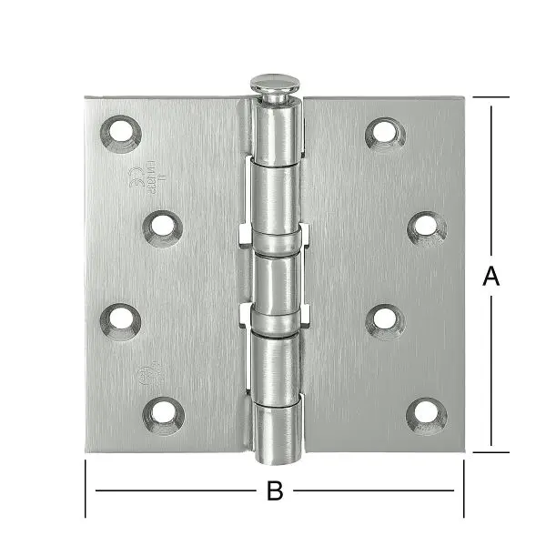 Vormann Kugellager-Türscharniere gerollt 102 x 102 mm vernickelt VE: 2 Stück 000855008NM