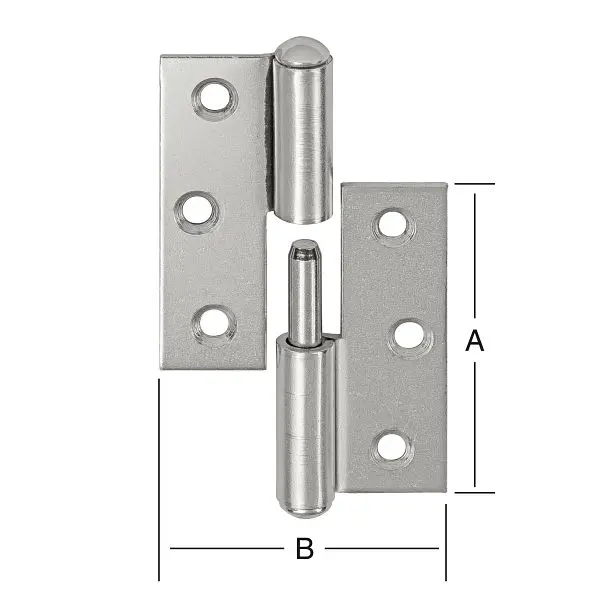 Vormann Normenscharn links 50 x 40 vernickelt VE: 10 Stück 092096000