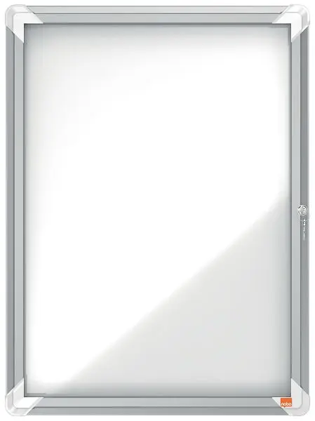 Nobo Premium Plus Schaukasten für den Außenbereich 4 × A4 weiße magnetische Metall-Rückwand Klapptür 1902577