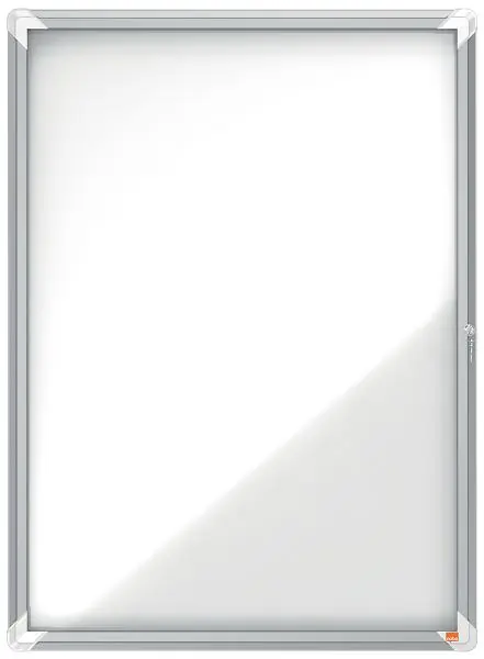 Nobo Premium Plus Schaukasten für den Außenbereich 9 × A4 weiße magnetische Metall-Rückwand Klapptür 1902580