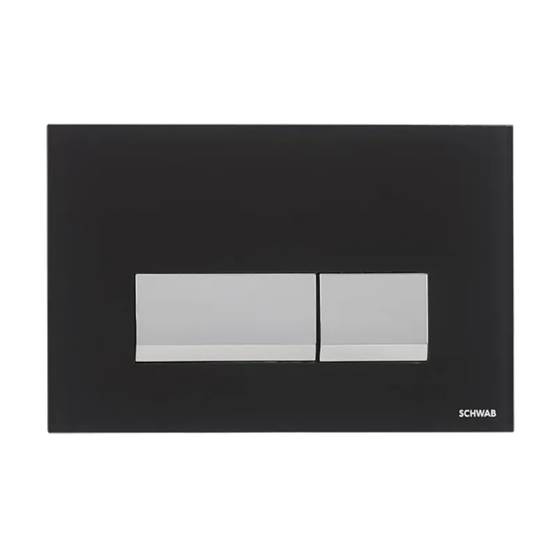 Bedienfeld Schwab Modell Magnus Glas für Einbaukästen 199 Schwarz stabilem Stahl