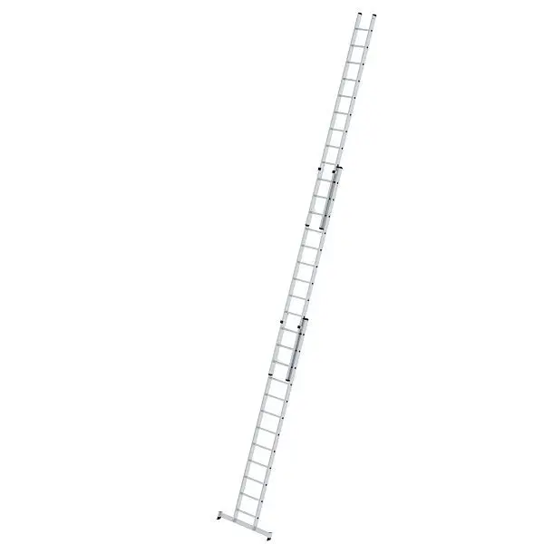 Munk Günzburger Steigtechnik Sprossen-Schiebeleiter 3-teilig mit nivello-Traverse 3x12 Sprossen 020612