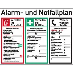 Moedel Alarm- und Notfallplan Kunststoff 620x480 mm 57075