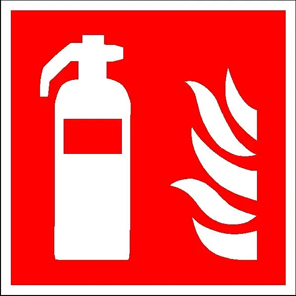 SafetyMarking Brandschutzschild Feuerlöscher BxH 20x20 cm Folie selbstklebend langnachleuchtend 38.A5015