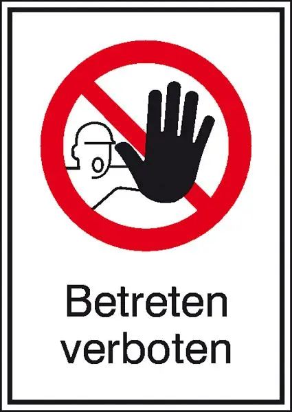 SafetyMarking Verbots-Kombischild Betreten verboten BxH 131 Stück185 cm Alukleinformatum 11.1140