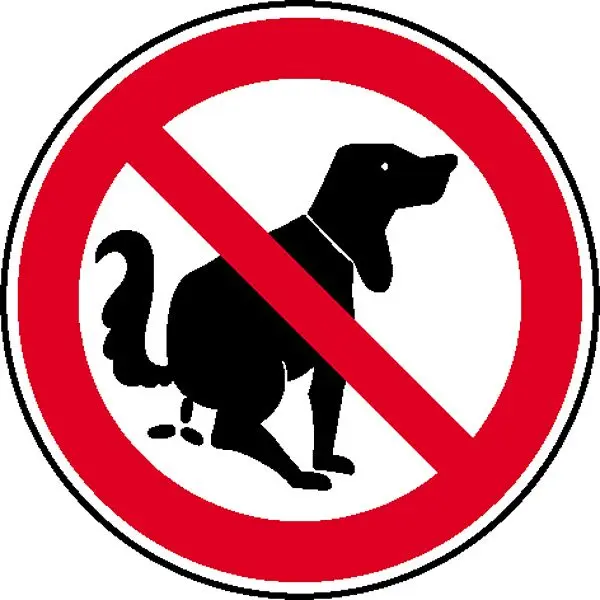 SafetyMarking Verbotsschild Hier kein Hundeklo Ø 20 cm Alukleinformatum 11.1005