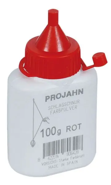 Projahn Farbpulverflasche 100g rot für Schlagschnurroller 2393-2