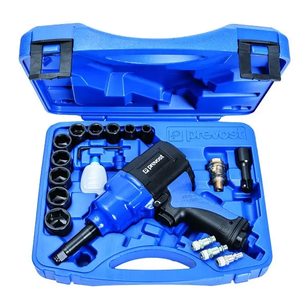 Prevost Verbundstoff-Schlagschrauber mit verlängerter Welle-Doppelhammer-Verstärkt+Koffer Vierkant=1/2" Lösemo...