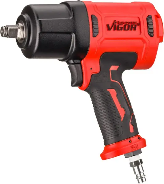 VIGOR Schlagschrauber Lösemoment maximal: 1720 Nm Vierkant massiv 125 mm (1/2 Zoll) Hochleistungs-Doppelhammer-Schlagwerk...