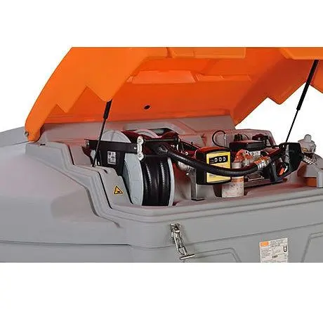 Cemo Schlauchaufroller mit 8 m Schlauch DN 25 für Cube-Dieseltank 5000 Liter 11092