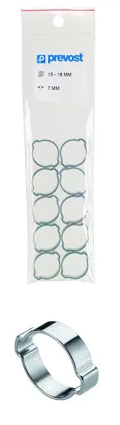 Prevost Ohrklemmen Edelstahl Im Beutel Ø min./maximale= 15-18 mm VE: 10 Stück INOX 1518P