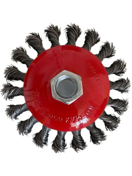 VaGo-Tools Kegelbürsten Drahtbürste 115mm Bürste gezopft Winkelschleifer Flex VE: 3 Stück 09-021 Stück3_xv