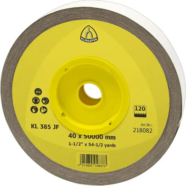 Klingspor KL 385 JF Rollen 40 x 50000 mm Korn 240 mit Gewebeunterlage 218086