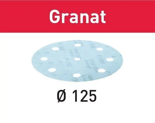 Festool Schleifscheibe STF D125/8 P1500 GR/50 Granat VE: 50 Stück 497182