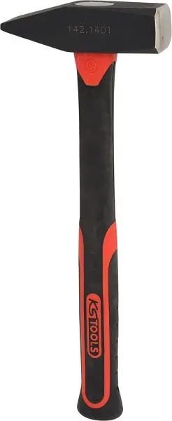 KS Tools Schlosserhammer mit Fiberglasstiel 1000g 142.1401